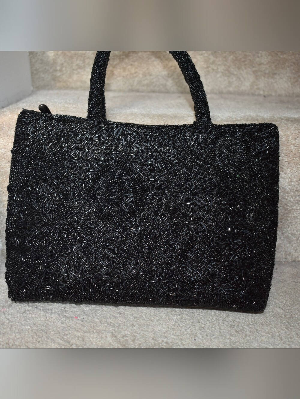 Black Beaded Women's Handbag